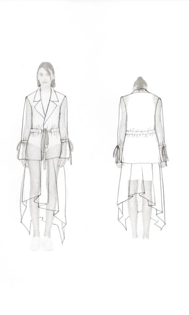 Upholding the principle of minimalism, FENGYI TAN takes her Spring/Summer 2020 inspiration of colors incorporating techniques from calligraphy, paintings and porcelain glazes found in the art from the Song Dynasty. Porcelain veins and the then popular pleated skirt from the Song Dynasty were renewed in her designs with the help of modern knitwear techniques.
