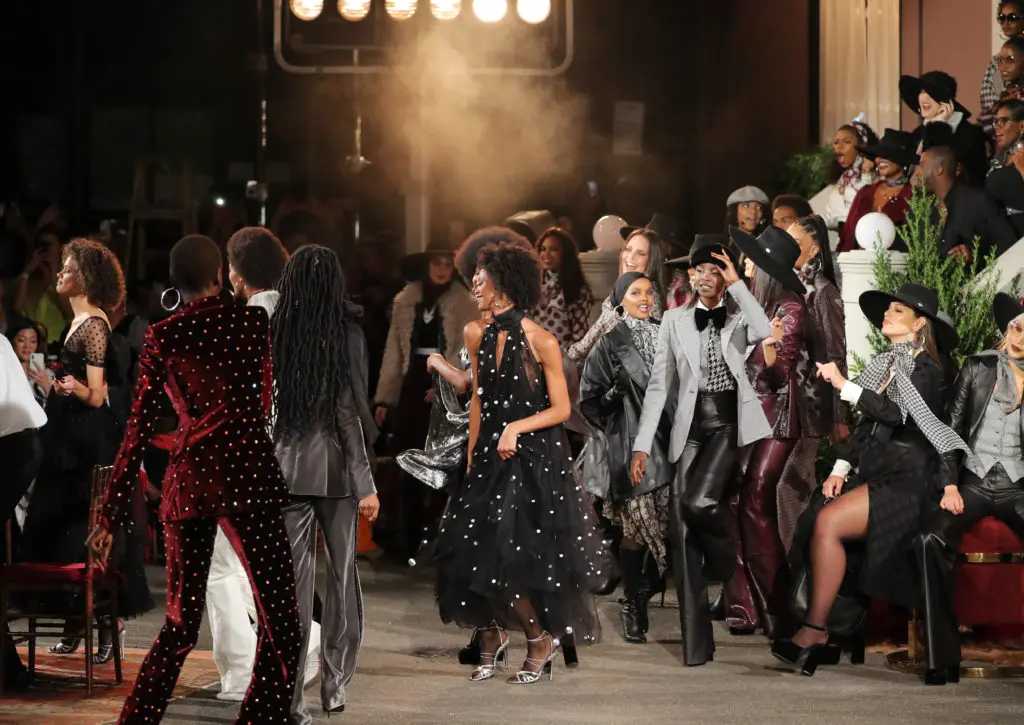 The high-energy finale of the Tommy X Zendaya runway show featured models dancing to the classic "Move on Up." (Photo courtesy of Tommy Hilfiger)