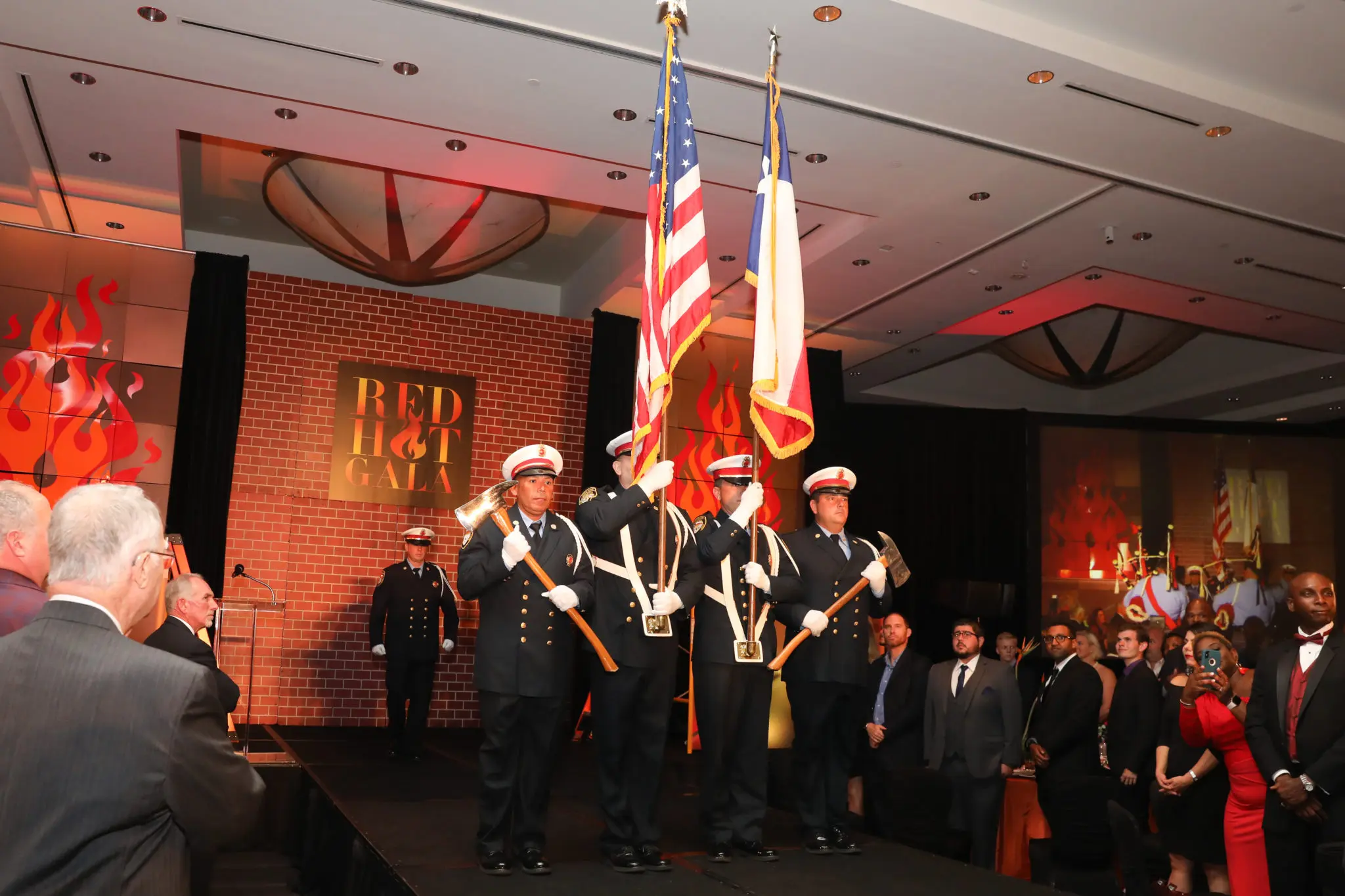 The Houston Fire Department Honor Guard Presentation (Photo by Priscilla Dickson)