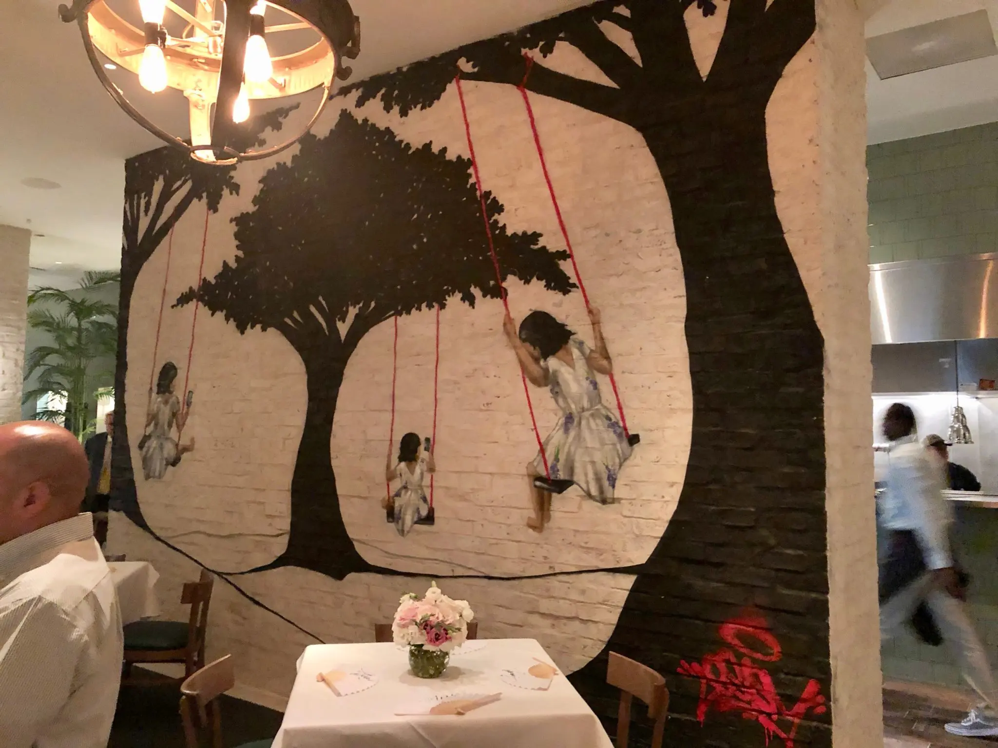 The mural by New York City graffiti artist Ces is already attracting selfie moments in The Annie Cafe & Bar. 