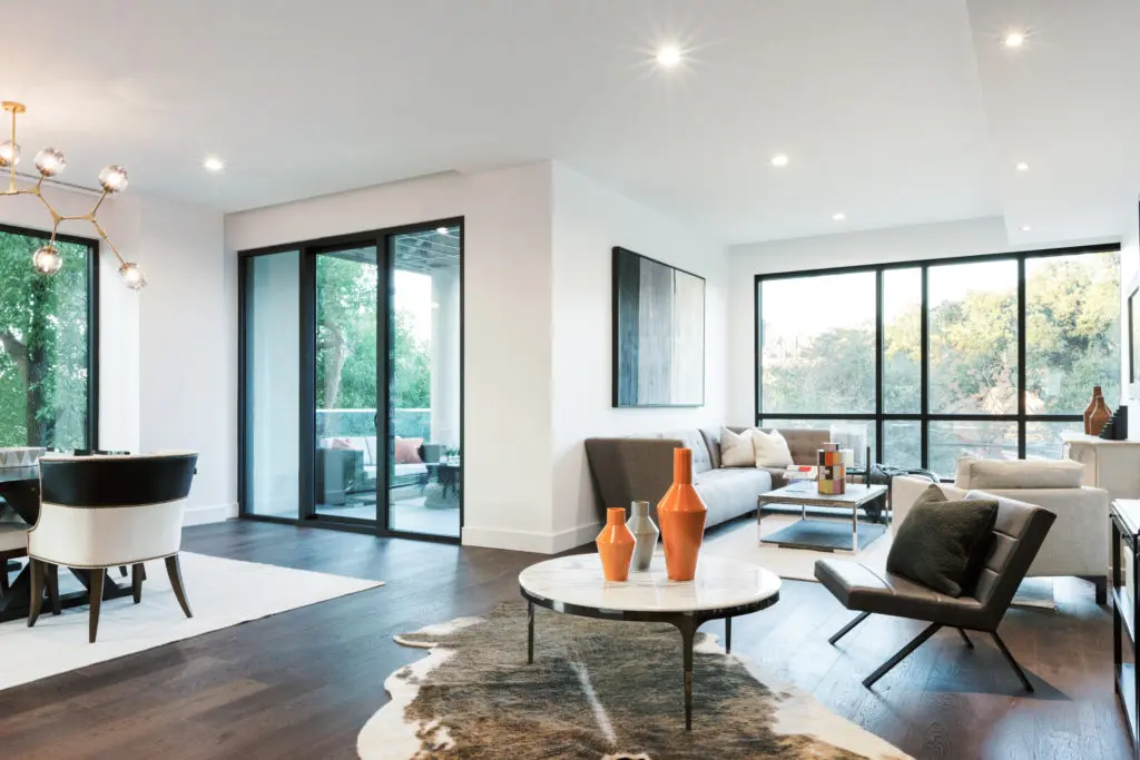 The Mondrian's units include plenty of wall space to display art. (Photo by Divya Pande)