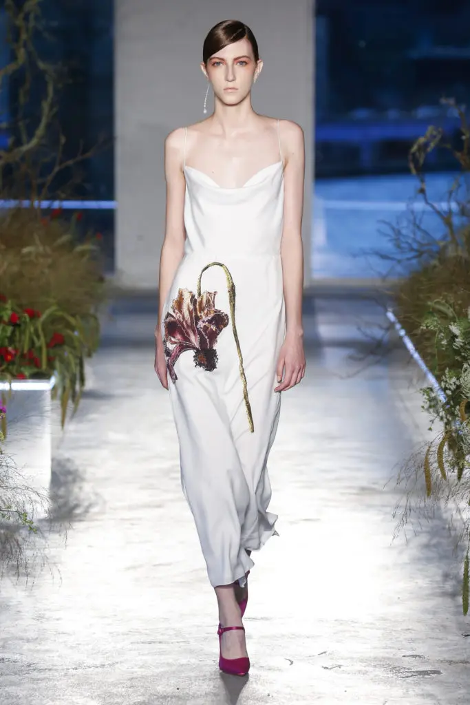 Jason Wu slip dress with embroidered flower. (Photo courtesy of Jason Wu)