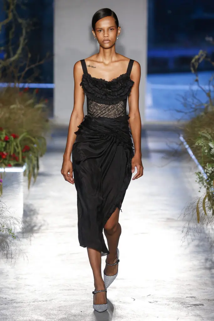 Jason Wu black dress with lace waist detail. (Photo courtesy of Jason Wu)