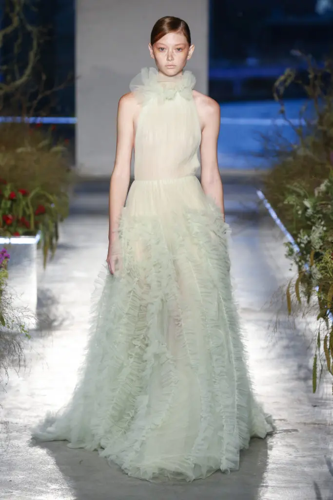Jason Wu pale green tulle high-neck evening gown. (Photo courtesy of Jason Wu)