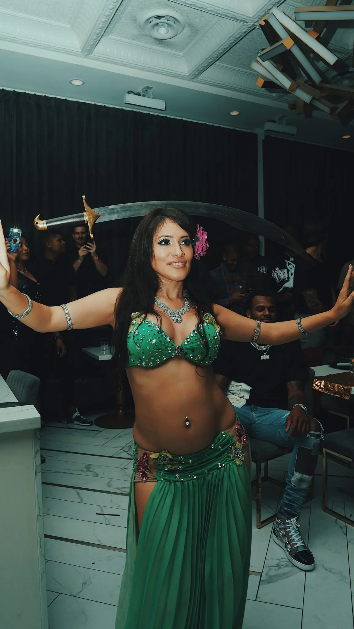 Belly dancer entertainment at Bisou in River Oaks District