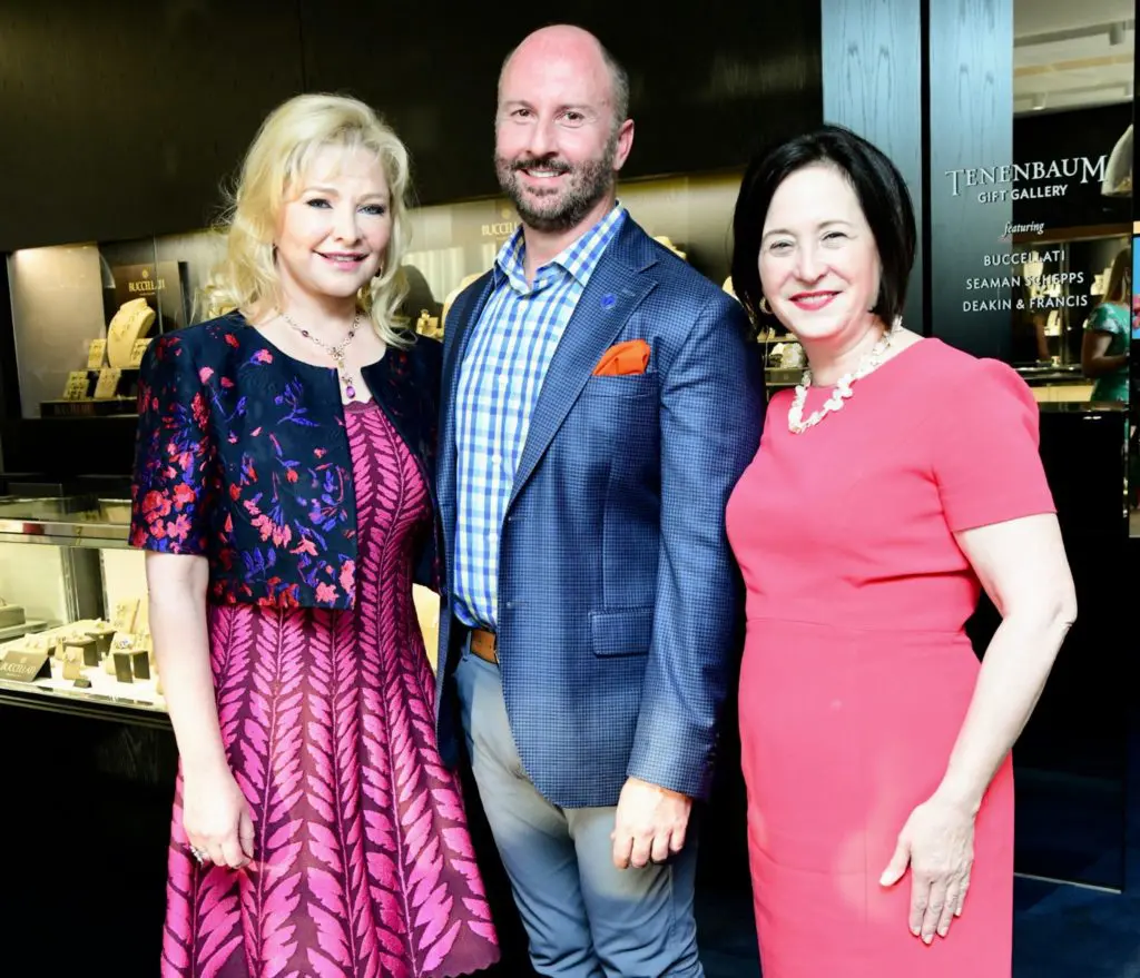 Razzle Dazzle luncheon chairs Whitney Crane, wife of Astros owner Jim Crane, and Tony Bradfield with Memorial Hermann Foundation CEO Anne Neeson (Photo by Daniel Ortiz)