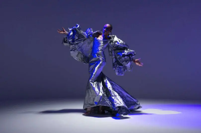 Zac Posen silver metallic taffeta evening gown. (Photo courtesy of Zac Posen)