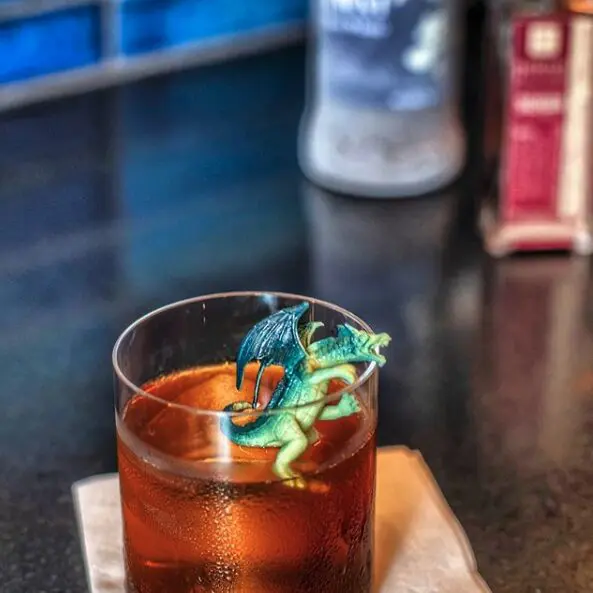 Have a little dragon in your Old Fashioned. Courtesy of @salaryman_oakcliff