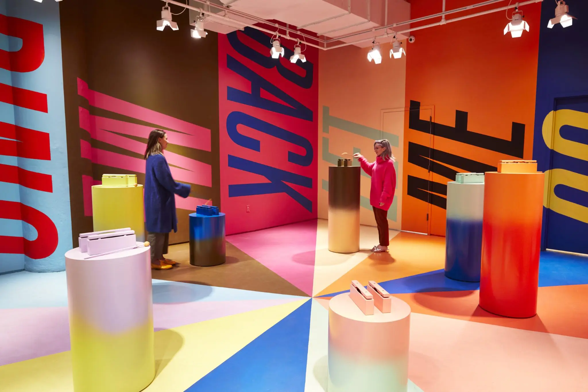 Lakwena & Abimaro's smart mashup of design, architecture, and color defined the presentation of Color Factory New York. (Photo by Alpha Smoot for Color Factory)