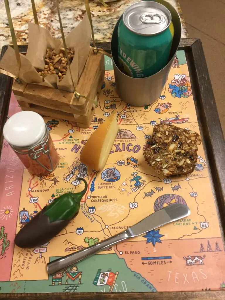 The Four Seasons in Santa Fe offers local treats like cheeses and spiced nuts. 