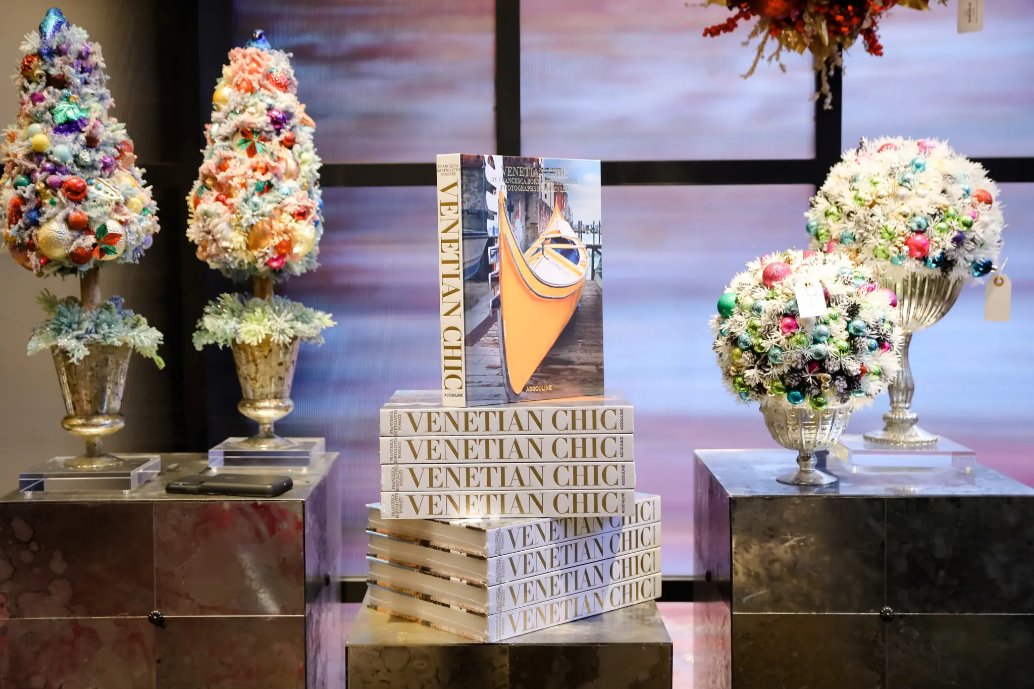 Books stacked high for shoppers in Avant Garden (Photo by Johnny Than)