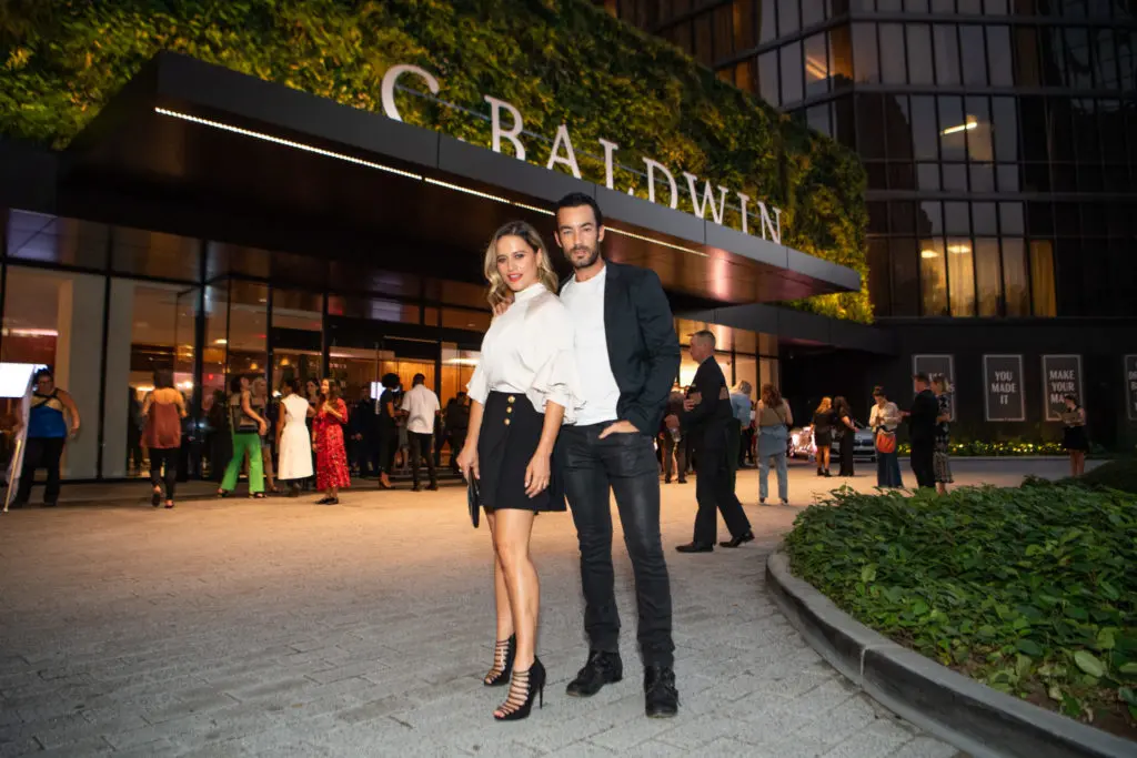 Mexico-based celebrity couple, actress/singer Lola Ponce and actor Aaron Diaz, celebrate the opening of the new C. Baldwin Hotel in downtown Houston. (Photo by Michelle Watson)