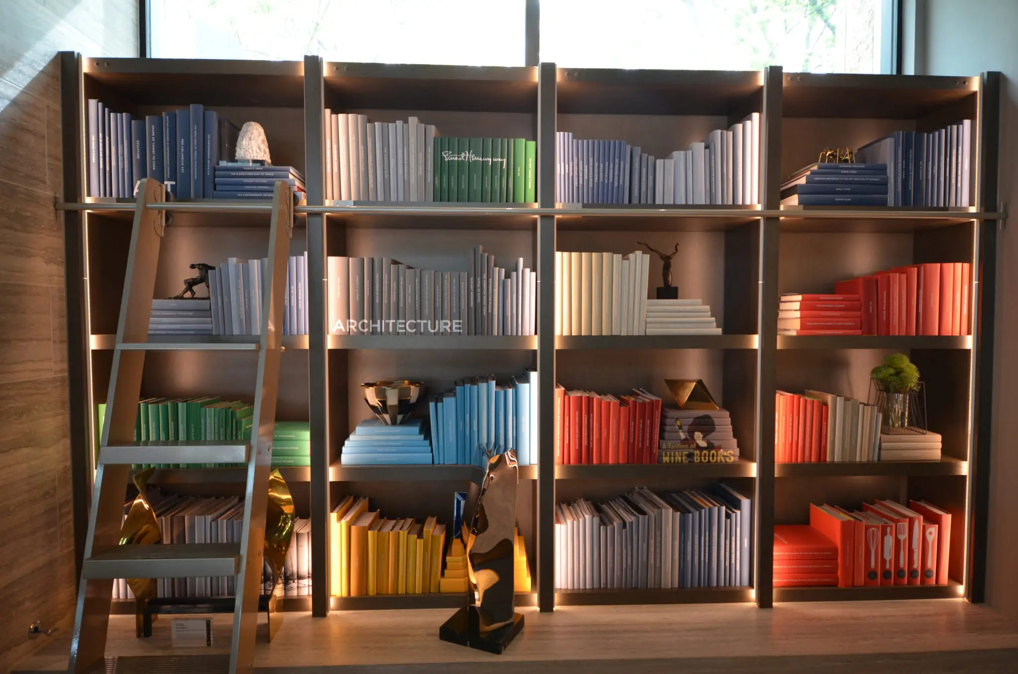 Customized library by Juniper Books.