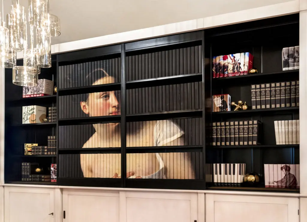 Customized library by Juniper Books.