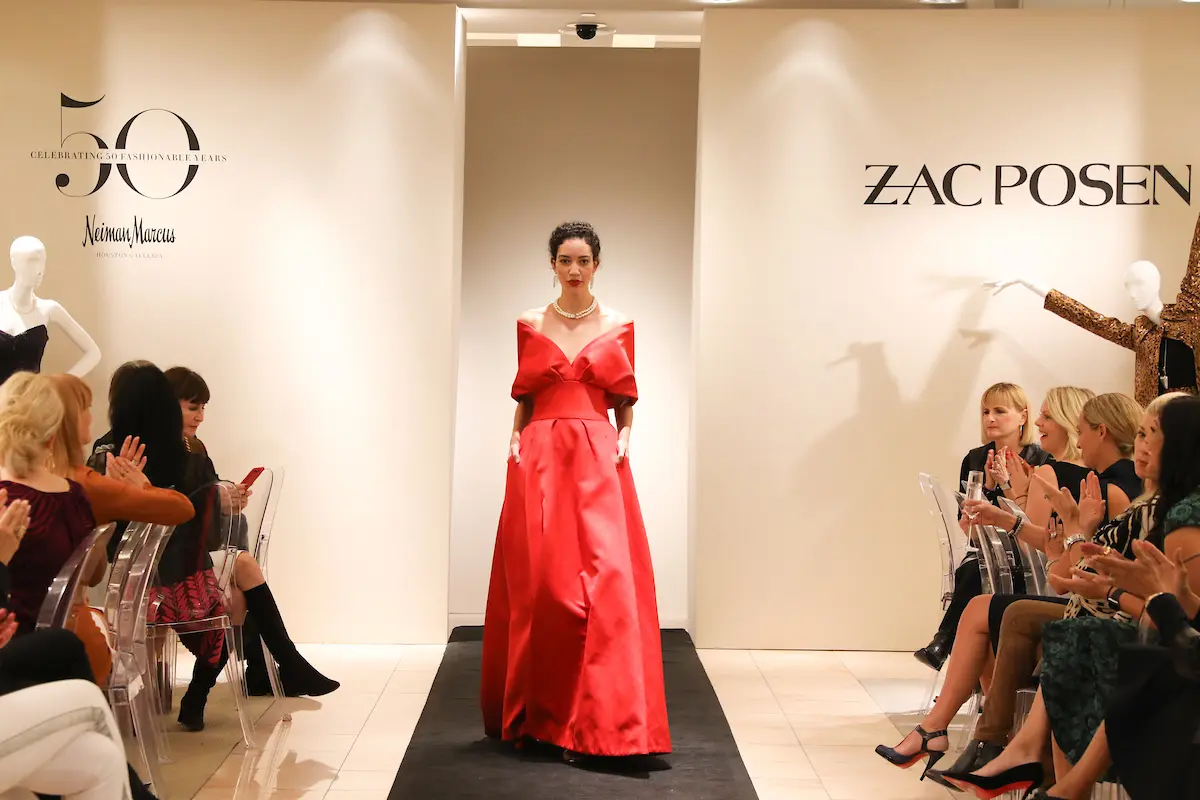 The parade of Zac Posen's ball gowns had the ladies swooning at the champagne-infused brunch at Neiman Marcs. (Photo by Priscilla Dickson)