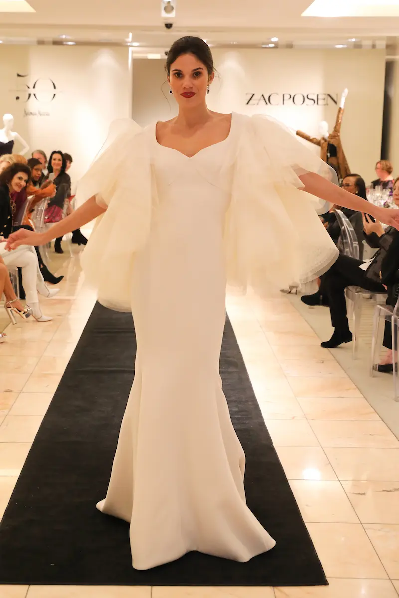 Old World glamour set the tone for Zac Posen's ball gowns as seen at the Neiman Marcus luncheon. (Photo by Priscilla Dickson)