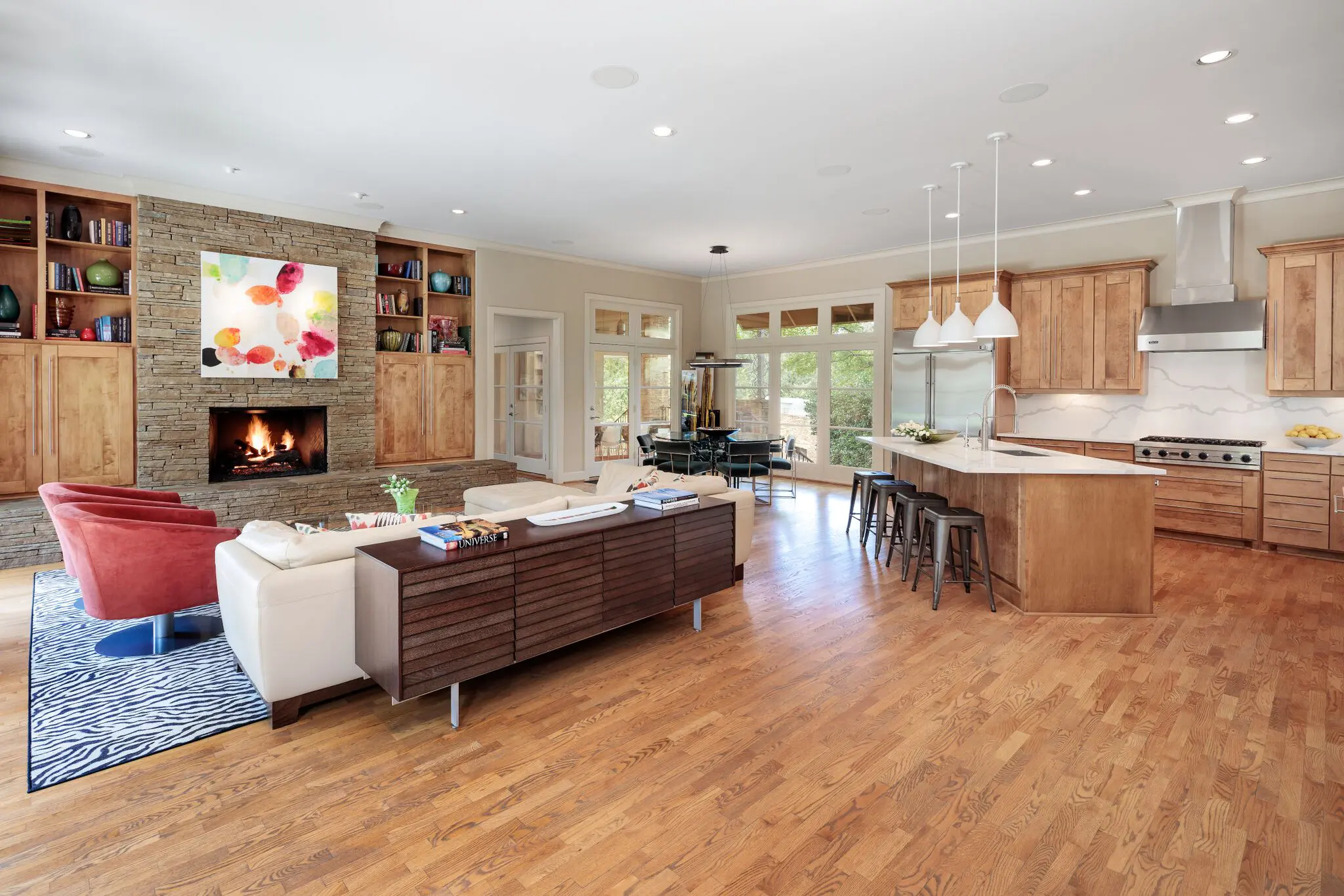 Hardwoods are classic. 