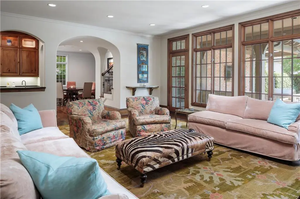 There are two expansive living areas. 