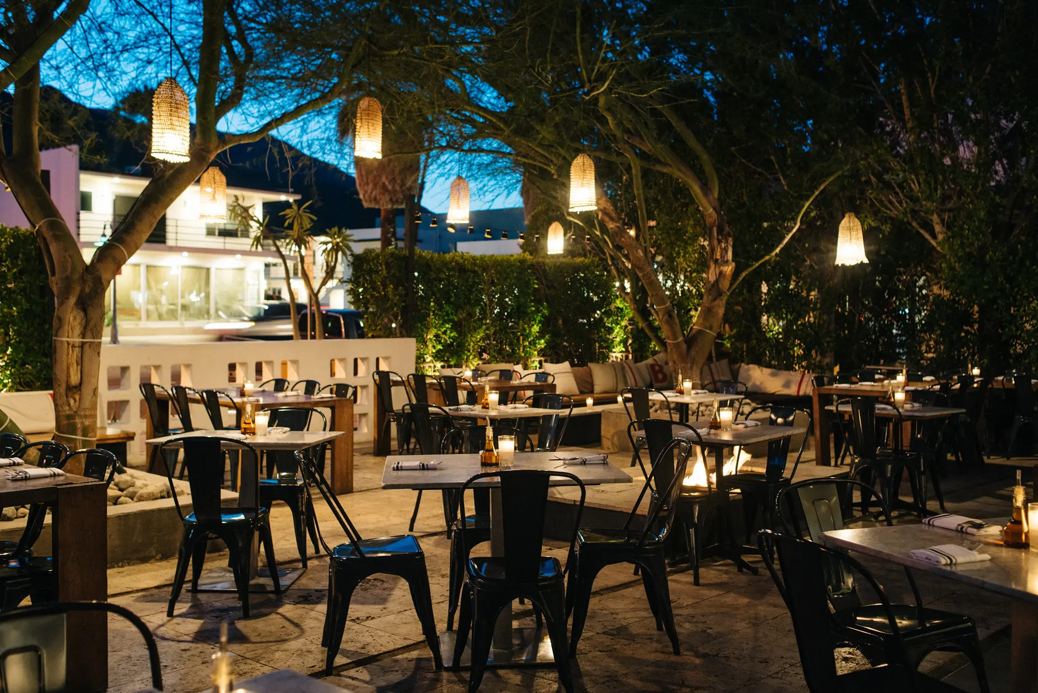 Birba is all outdoor seating under string lights and candlelit tables. Courtesy of Birba