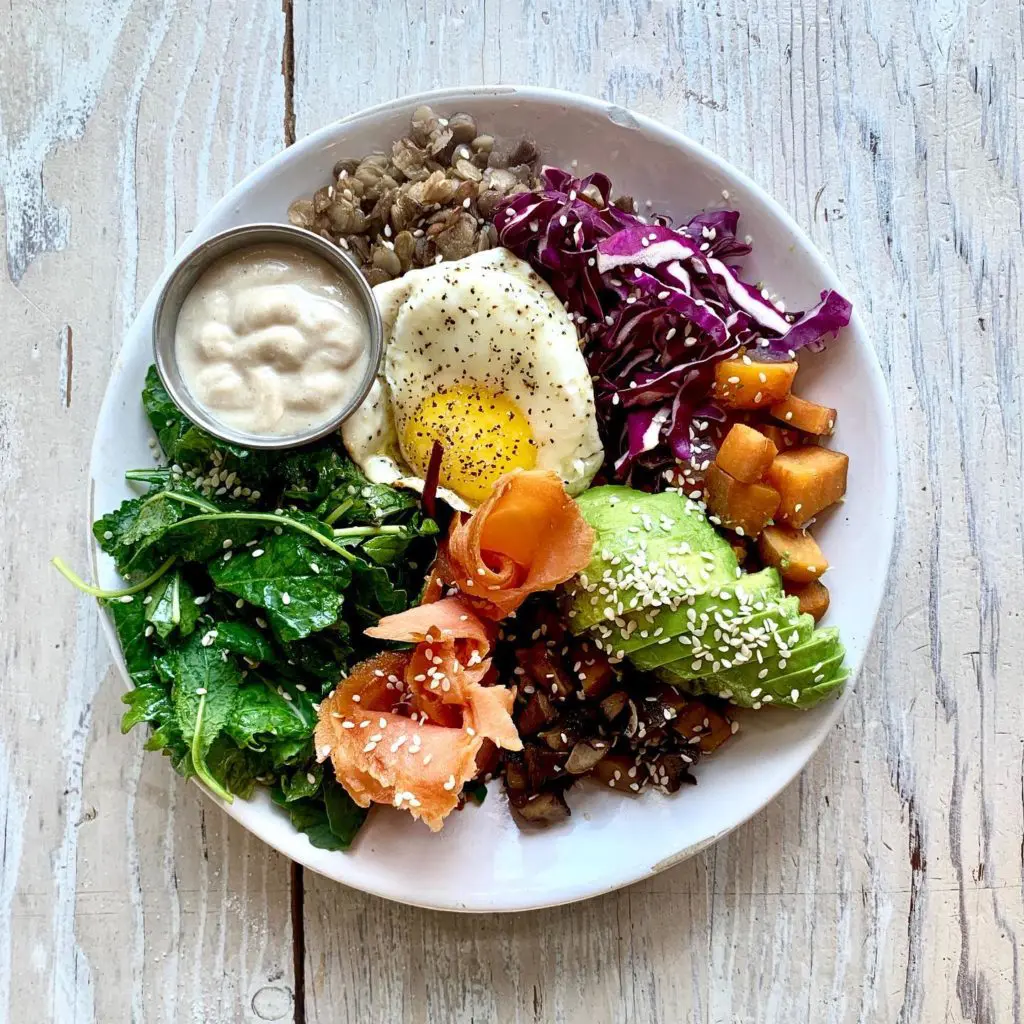 The Nourish Bowl at Tribal All Day Cafe. Order the Bishop Arts café’s organic meals and natural wine boxes to your door, or call 469-776-8003 to schedule a pick-up.