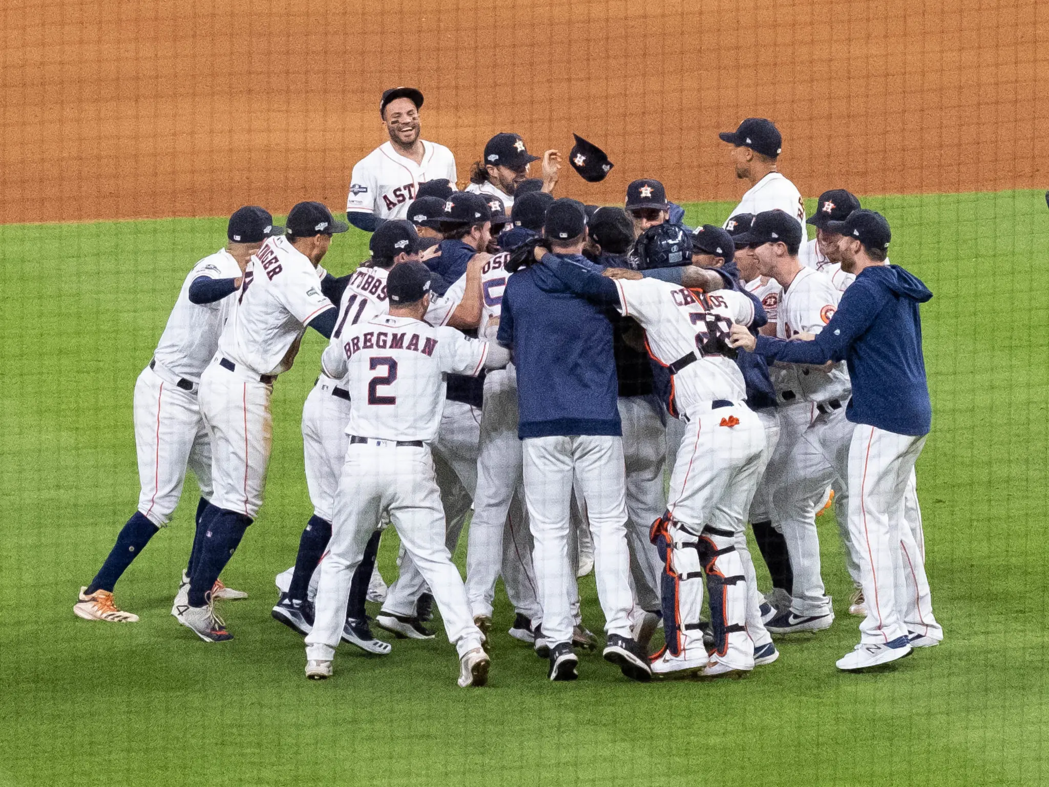 The Houston Astros savored this one with plenty of on-field fun. (Photo by F. Carter Smith)