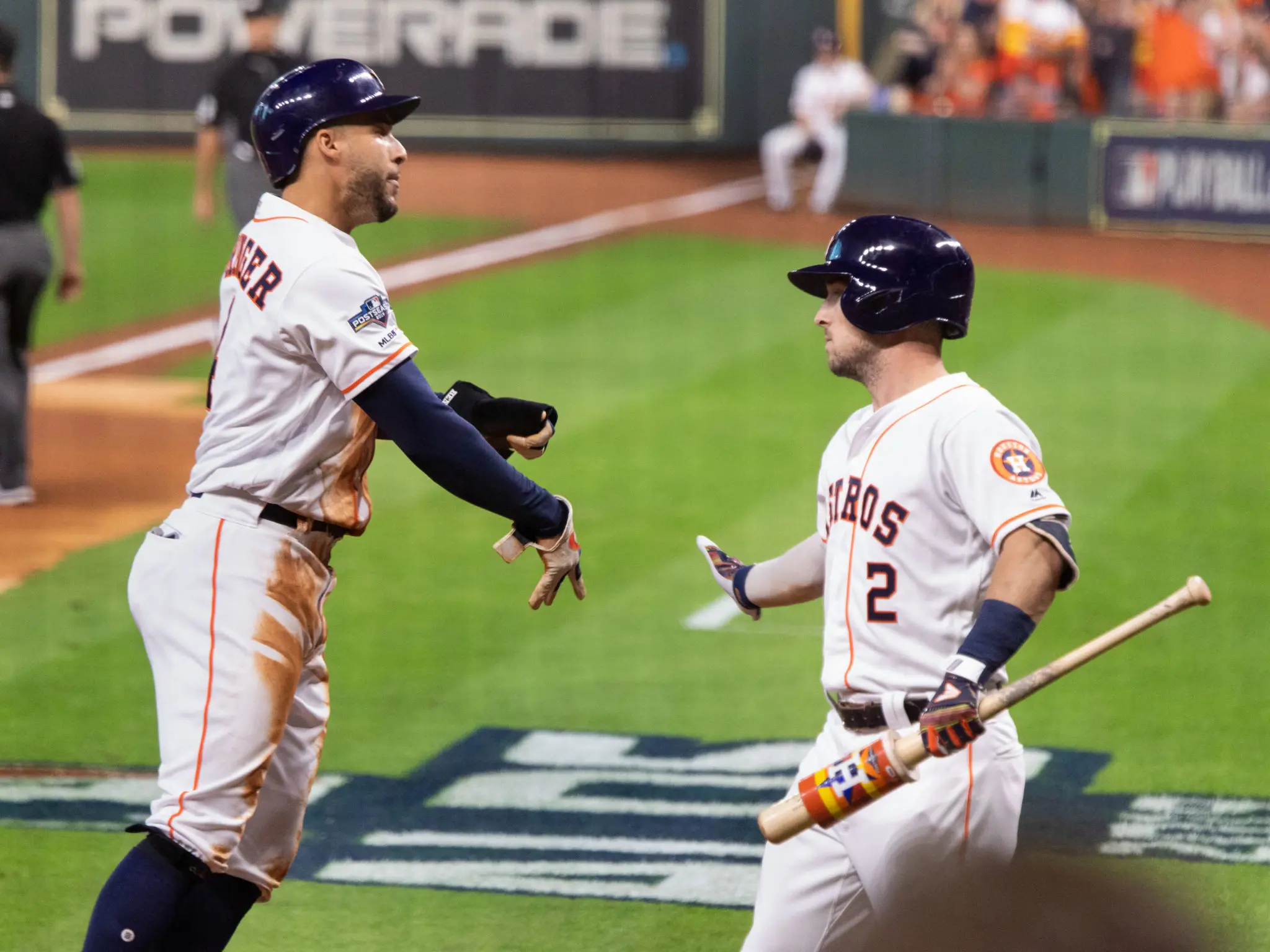 George Springer is the one who starts things for the Houston Astros. (Photo by F. Carter Smith)