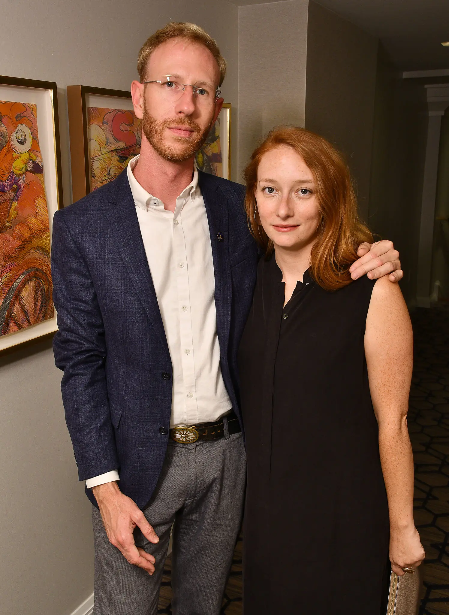 Adam Neese, Mina Gaber at The Lancaster Hotel's One-Year Anniversary Artist Party (Photo by Dave Rossman)
