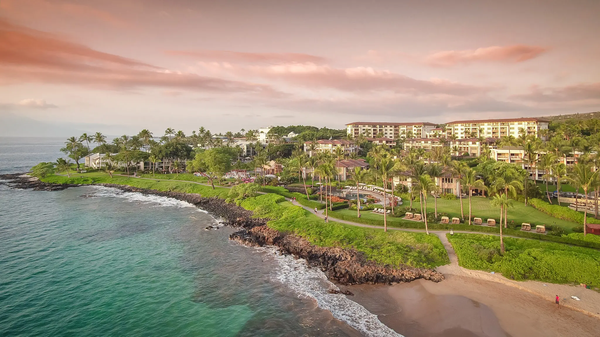 The Wailea Beach Villas Resort sits on prime real estate on the Wailea Beach Walk neighboring some of the best hotels on the island. 