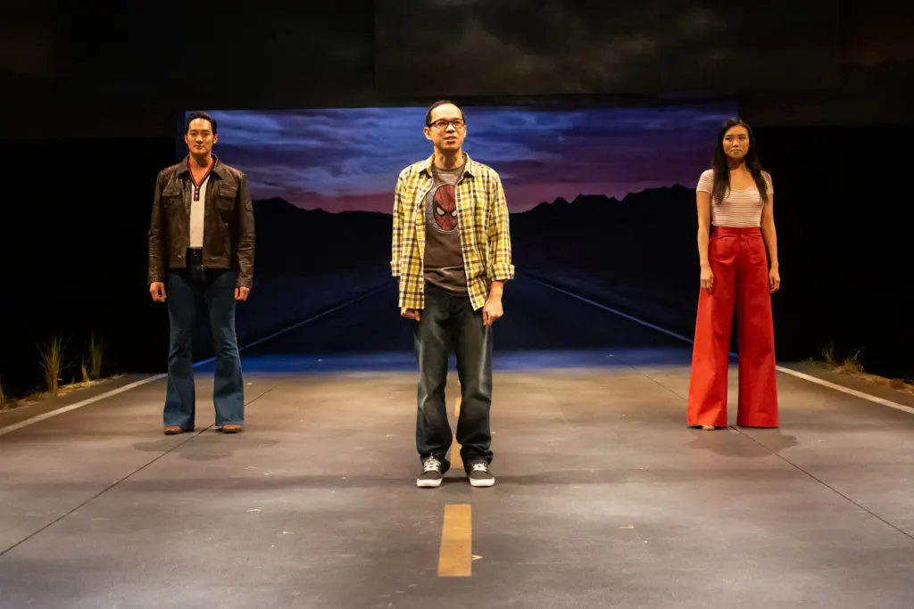 A Playwright son tells his parents' stories in Vietgone. (Edward Chin-Lyn, Jon Norman Schneider and Kim Wong) (Photo by Lynn Lane)