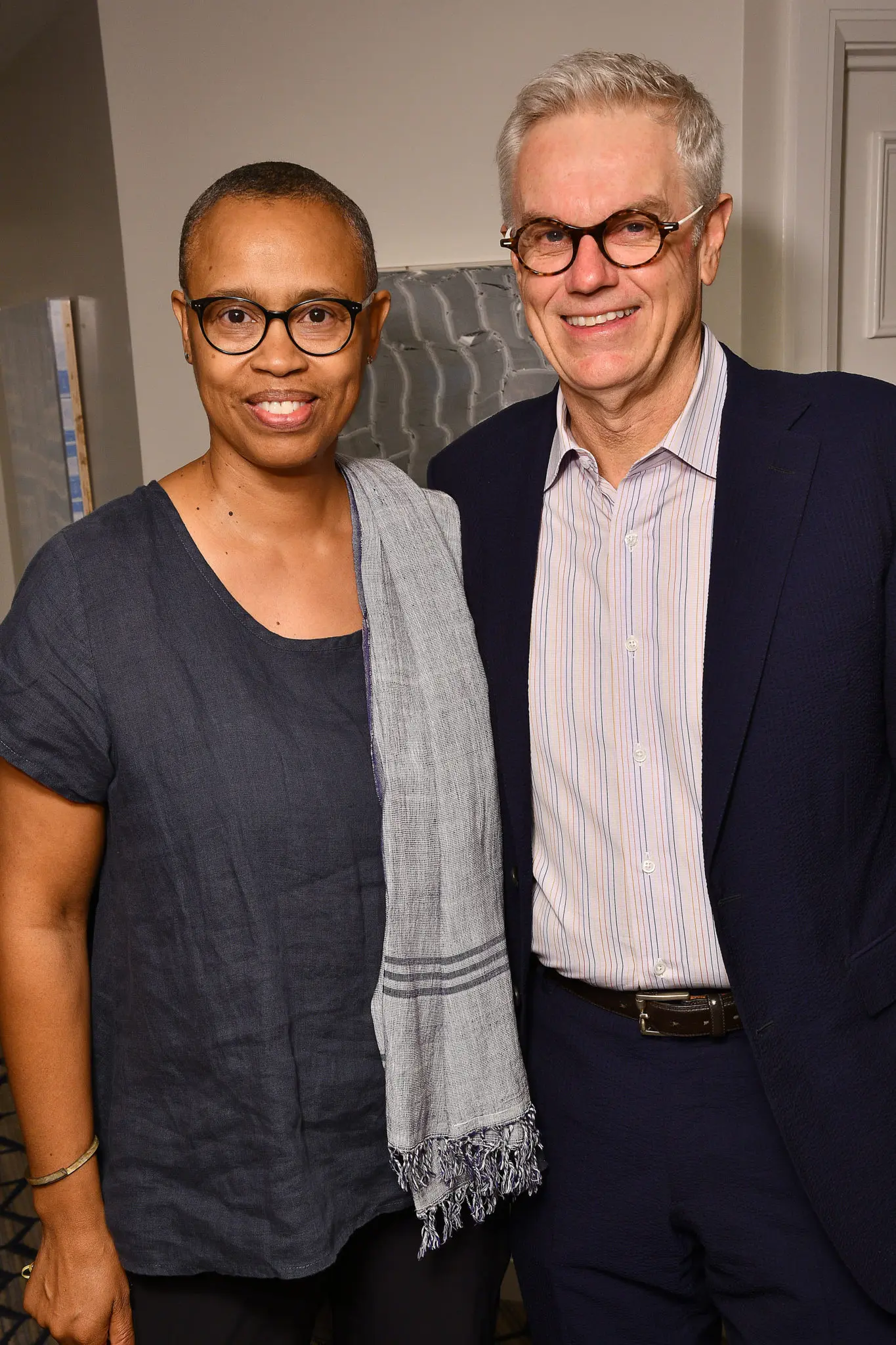 Annette Lawrence, Randy Twaddle at The Lancaster Hotel's One-Year Anniversary Artist Party (Photo by Dave Rossman)