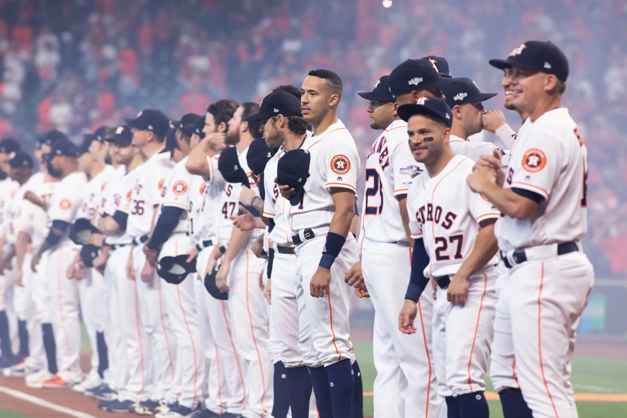 The Major League Baseball playoffs mean plenty of pageantry and plenty of Astros moments. (Photo by F. Carter Smith)