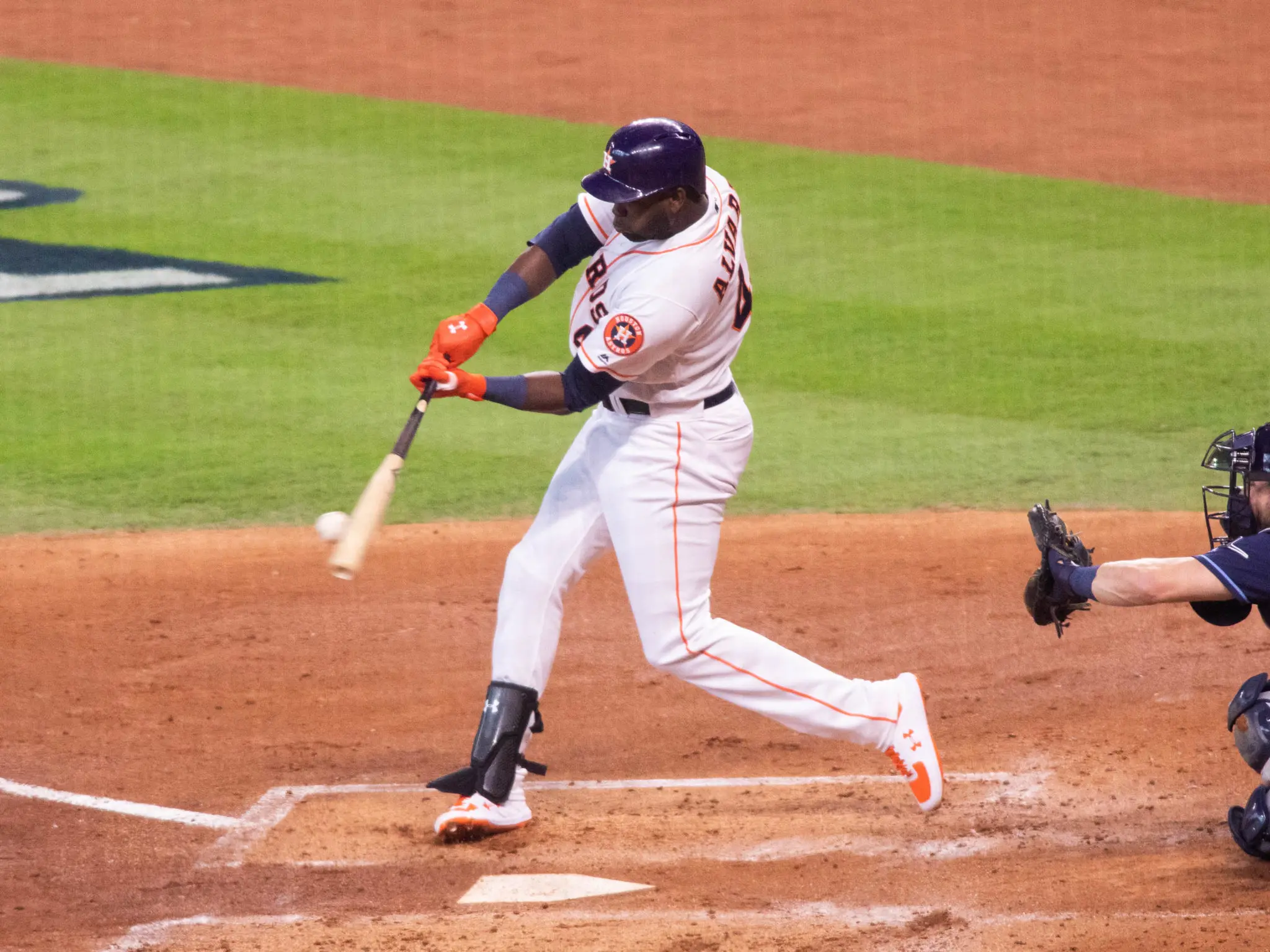 Yordan Alvarez is still smashing balls for the Houston Astros. (Photo by F. Carter Smith)
