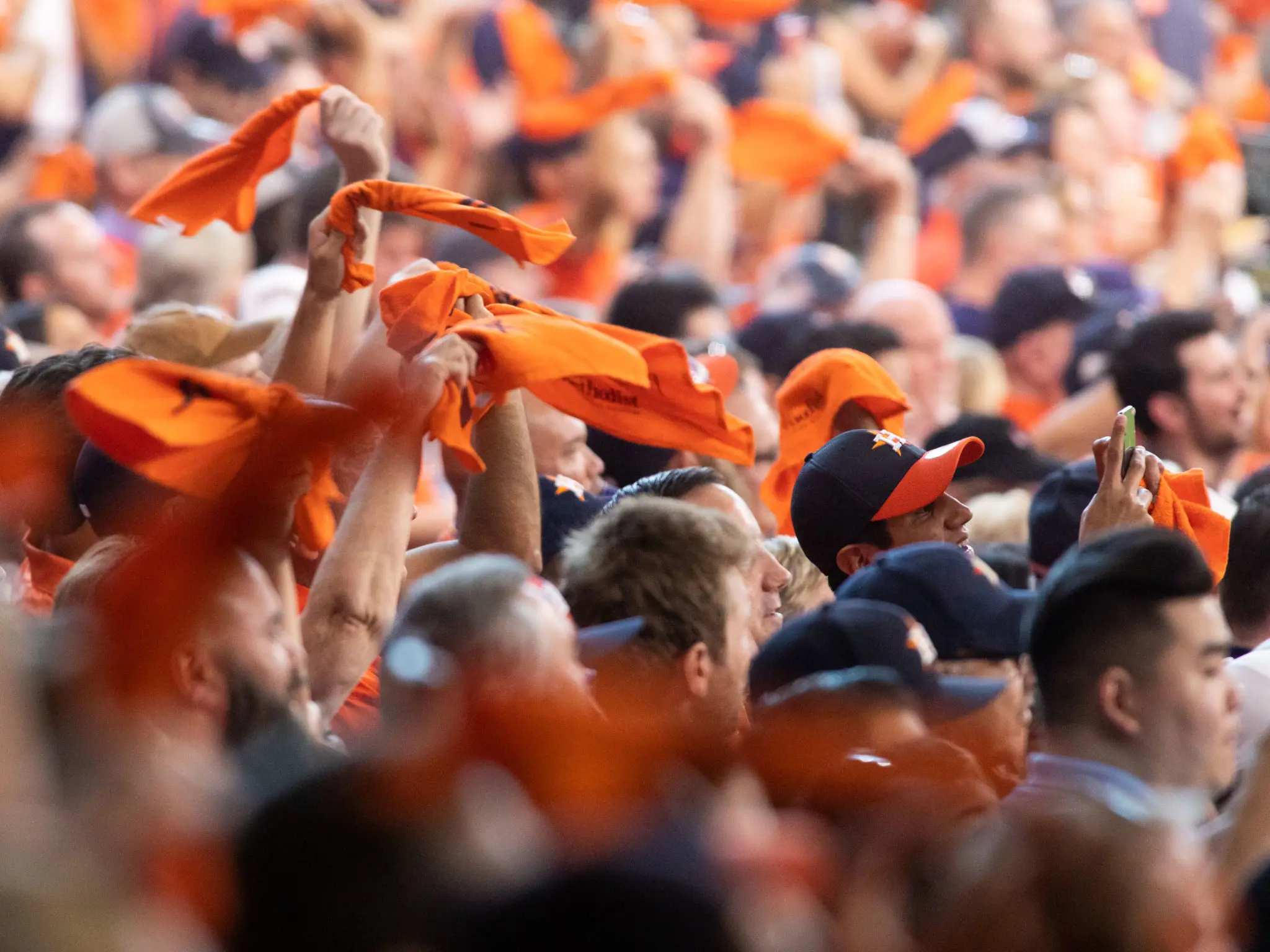 Astros fans packed Minute Maid and brought the noise for the playoffs. (Photo by F. Carter Smith)