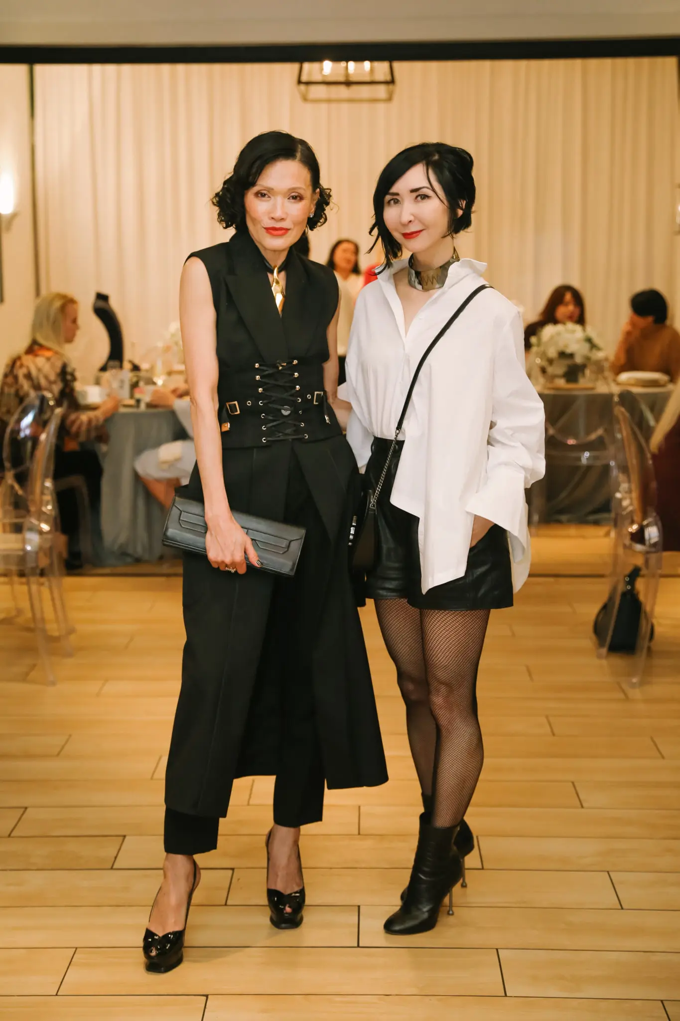 Duyen Nguyen, Carrie Brandsberg-Dahl at the Galleria Luxe Luncheon (Photo by Johnny Than)