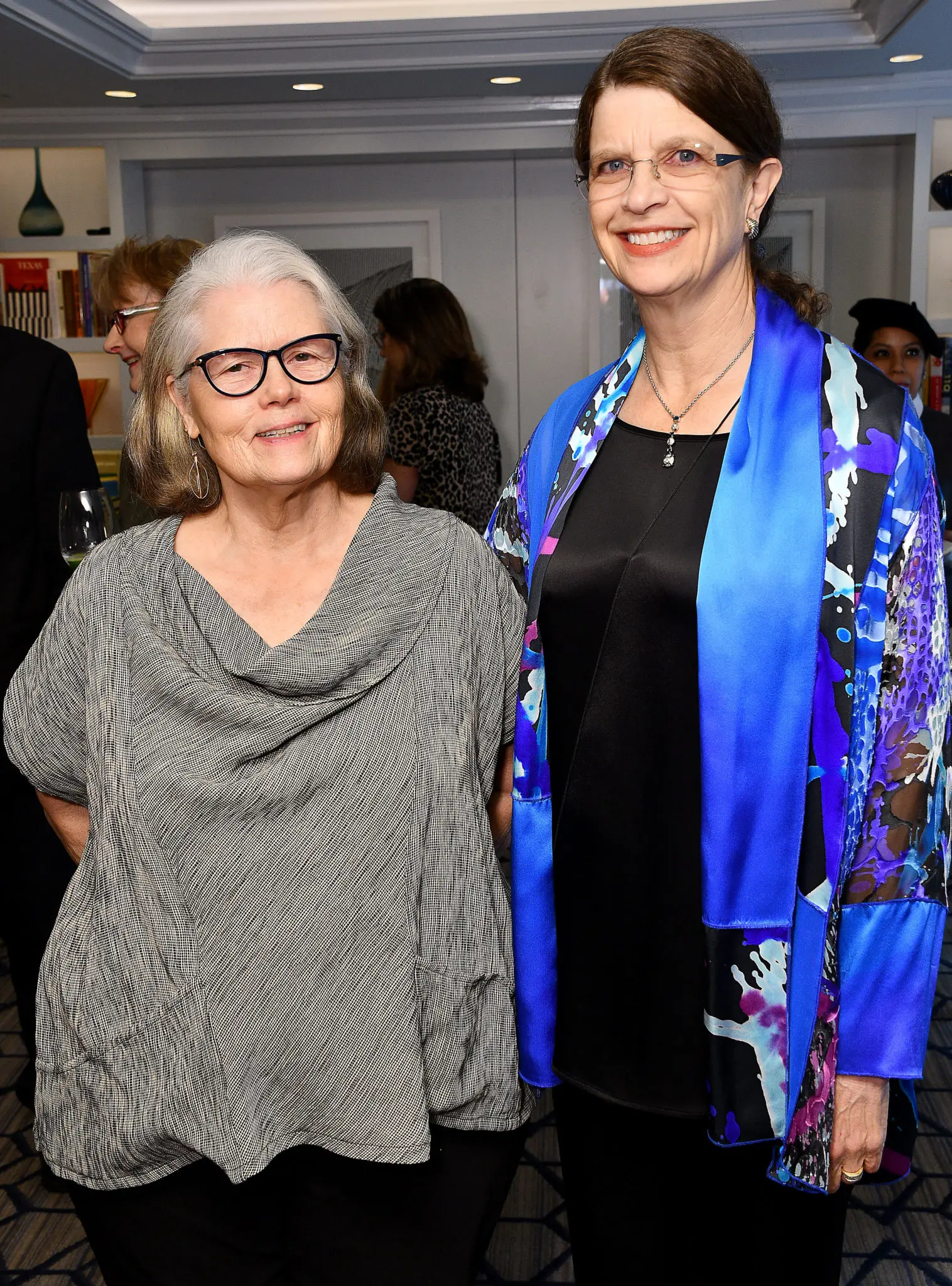 Frances Bagley, Julie England at The Lancaster Hotel's One-Year Anniversary Artist Party (Photo by Dave Rossman)