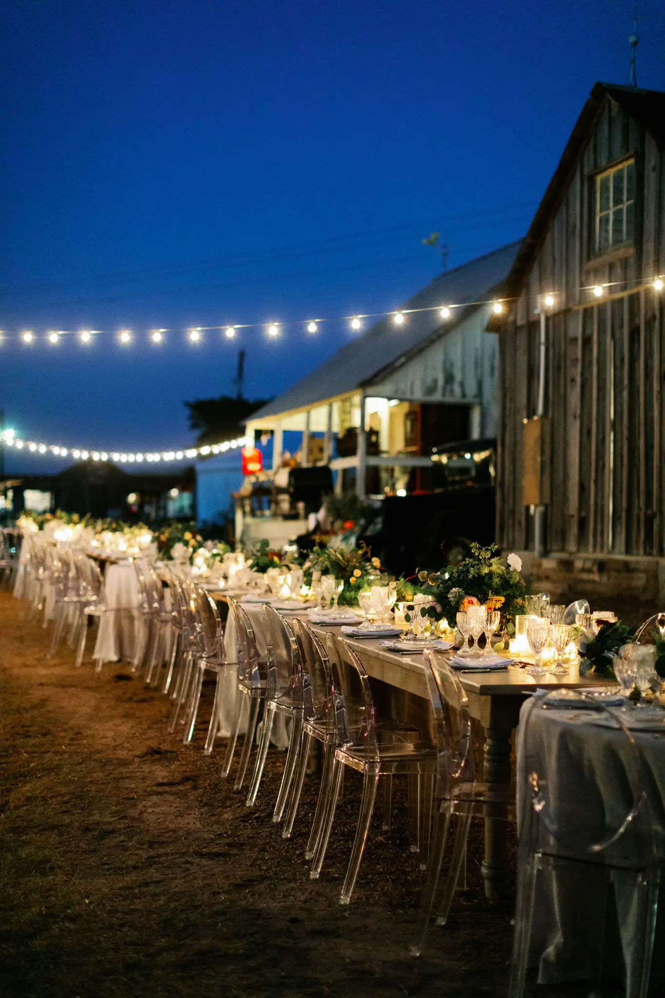 Dining under the stars at the Farm Girls Supper Club soirée in Round Top