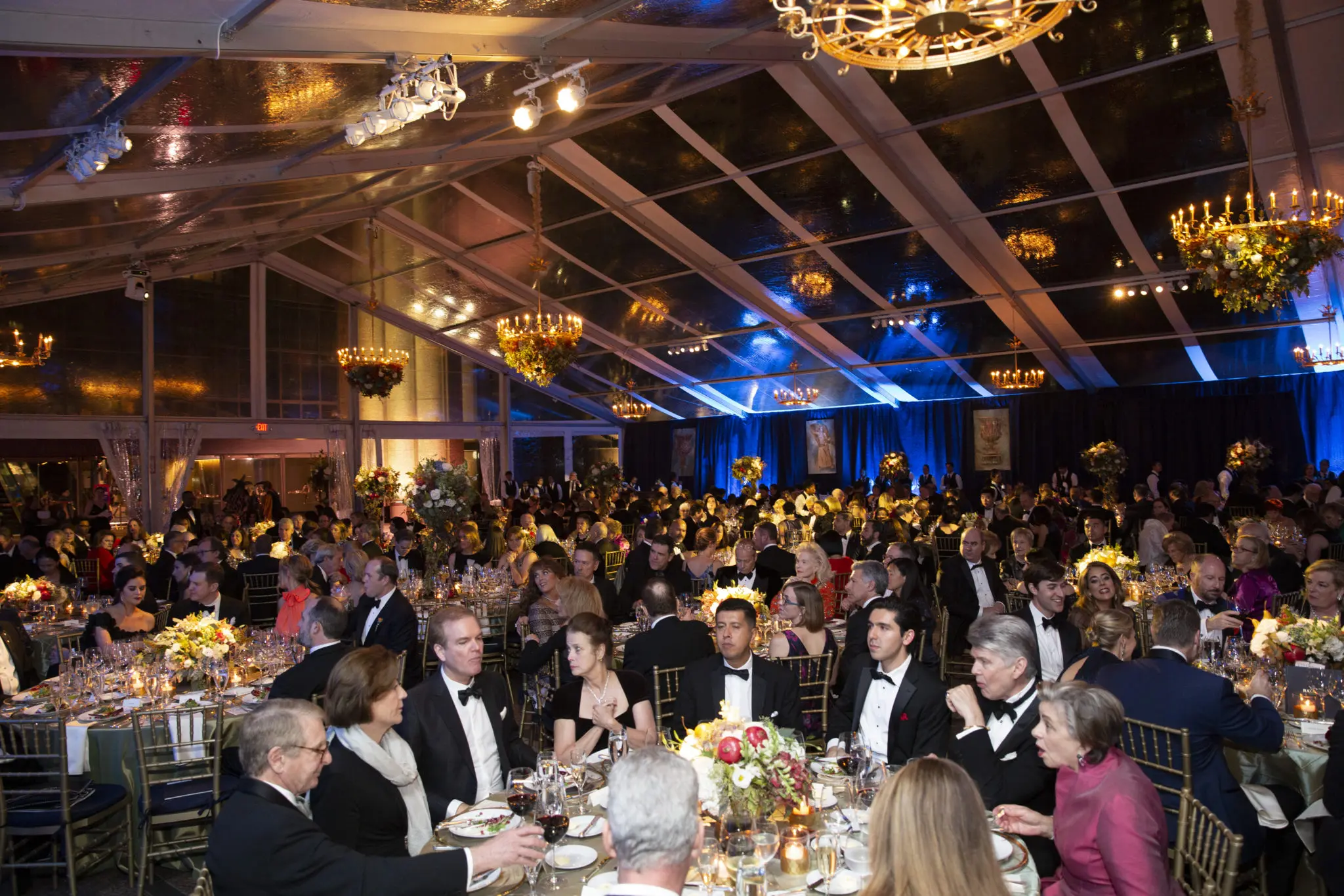 HGO Opening Night gala underneath a tent on Fish Plaza at Wortham Theater Center (Photo by Jenny Antill Clifton)