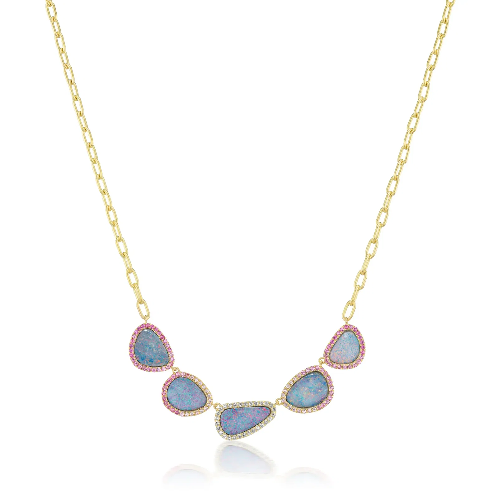 Theresa Bruno’s new lavender opal collection paired well with Christian Siriano's pieces.