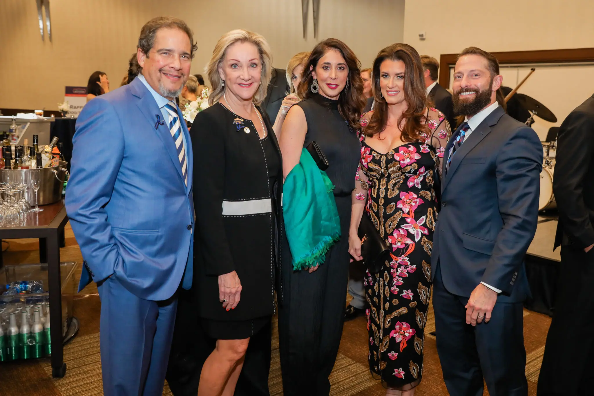 Judge Chuck Silverman, District Clerk Marilyn Burgess, Lauren Hill, Jordan Seff, Judge Josh Hill (Photo by CatchlightGroup.com)
