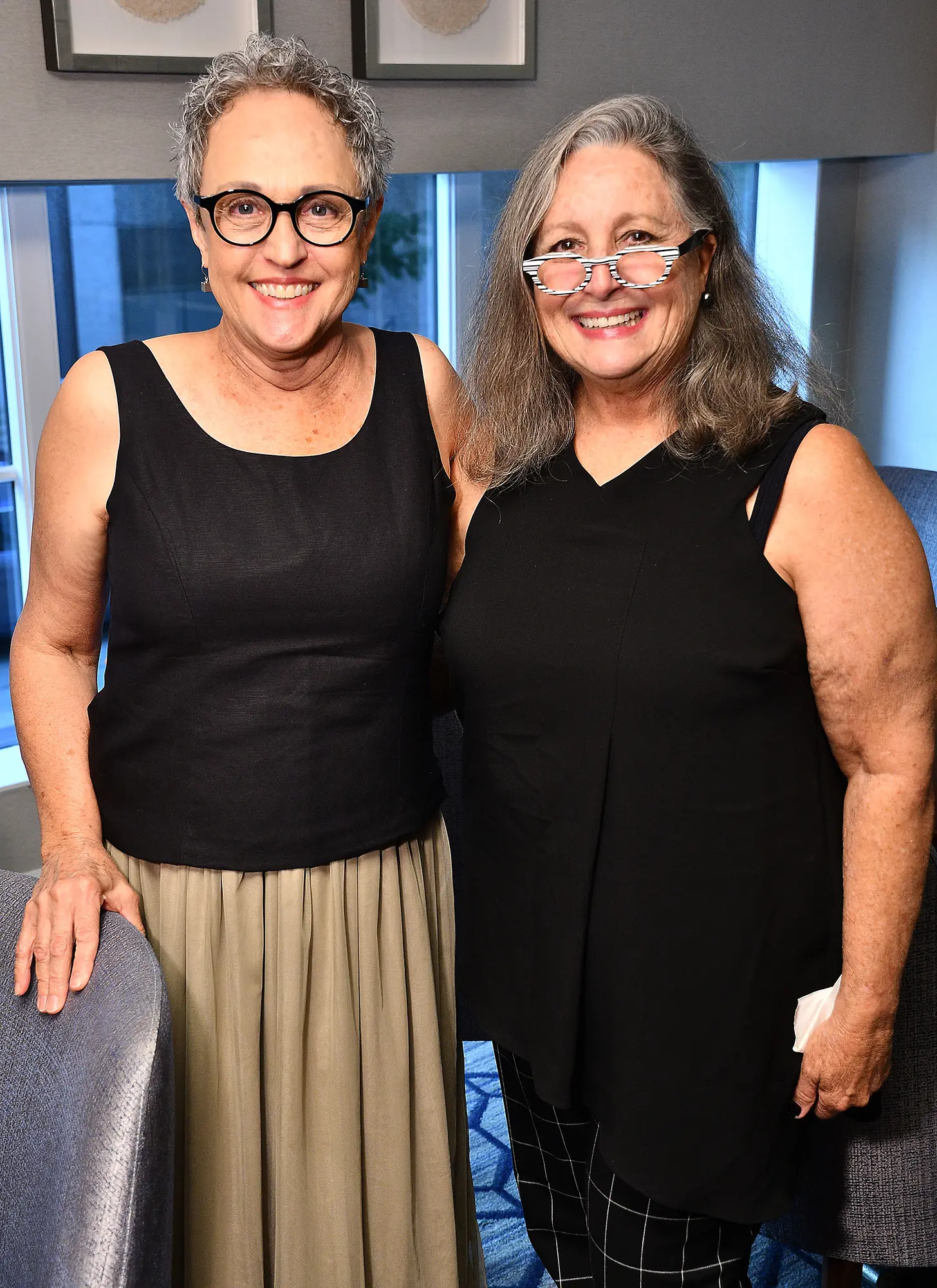 Linnea Glatt, Ellen Frances Tuchman at The Lancaster Hotel's One-Year Anniversary Artist Party (Photo by Dave Rossman)