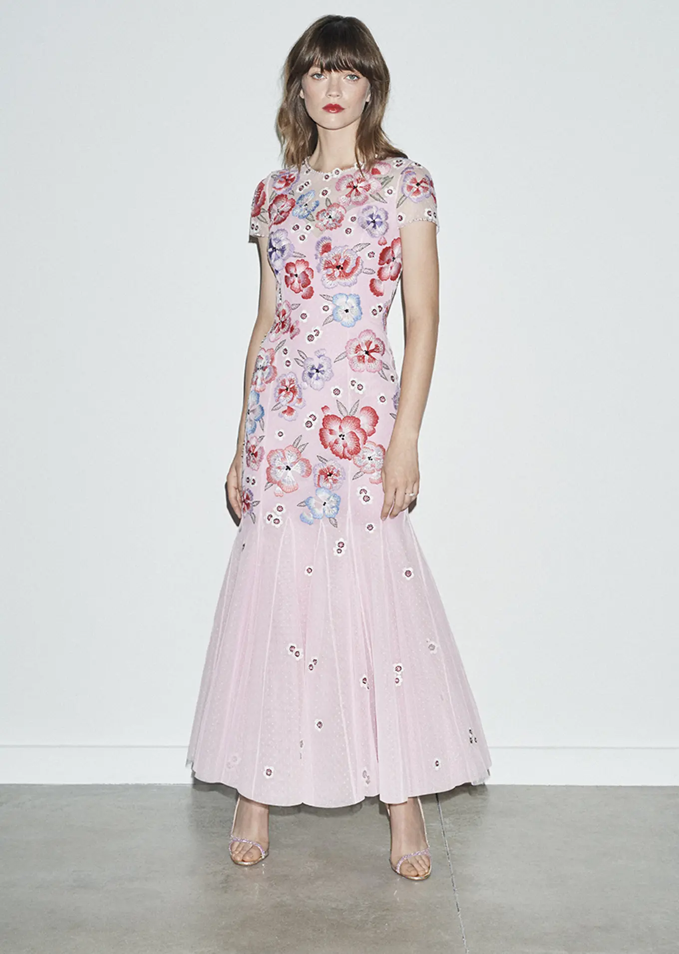 Jenny Packham floral embroidered tulle dress. (Photo courtesy of Jenny Packham)