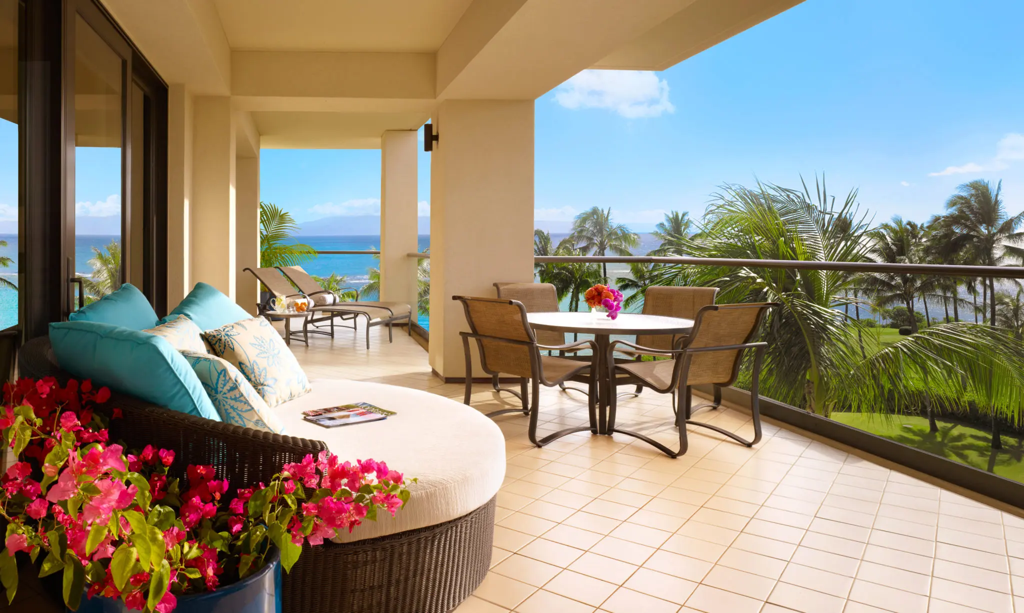 The lanais at The Montage are an extension of the residence. 