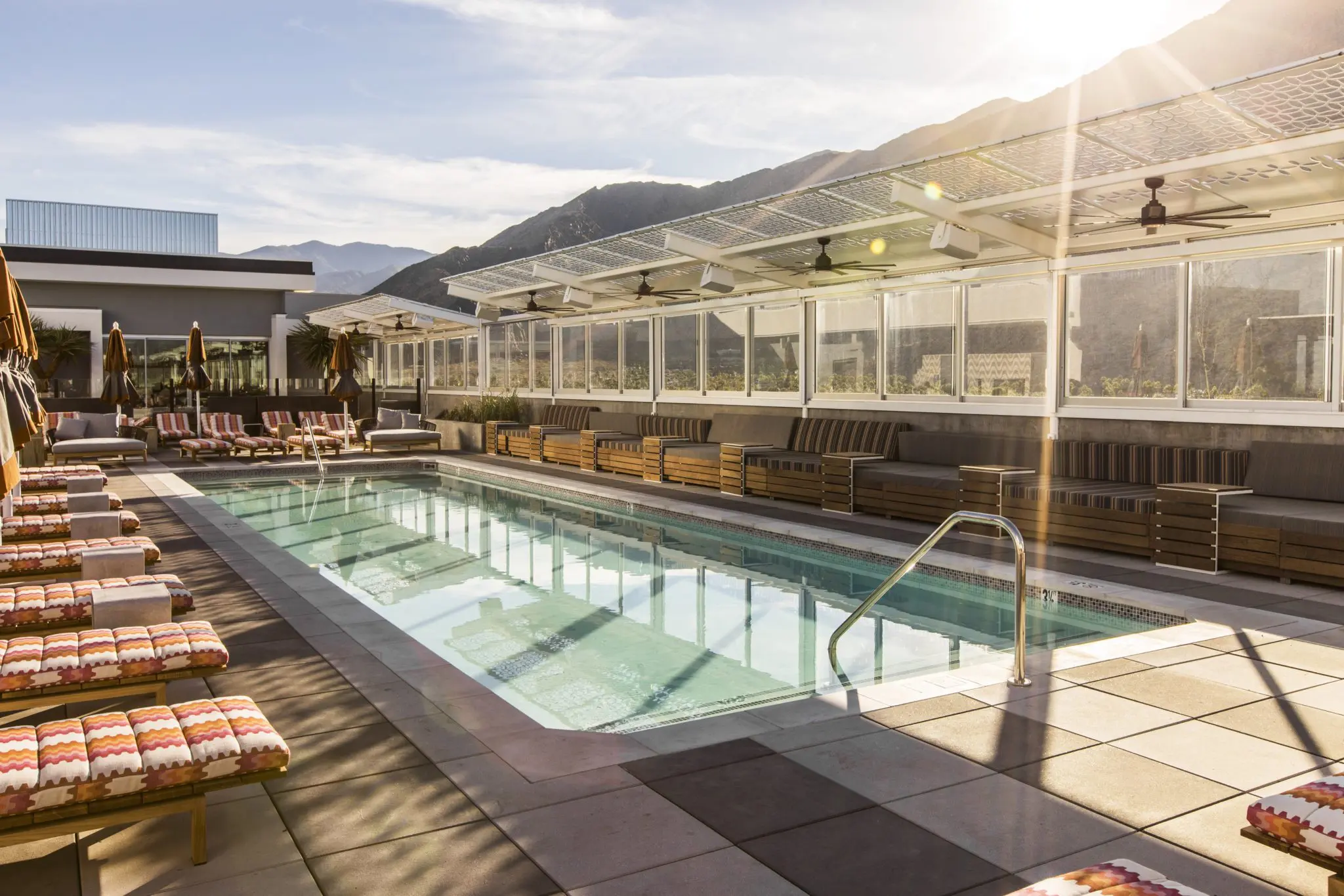 The rooftop pool at The Rowan is open to guests. Day passes are available to the public on week days. Photo by Laure Joliet