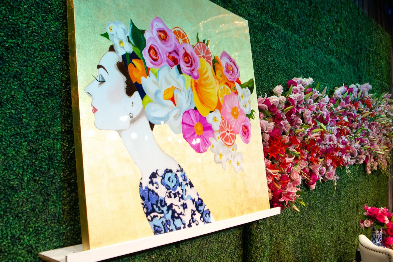 The Ashley Longshore painting, which the artist donated to the event, sold in live auction for $31,000.