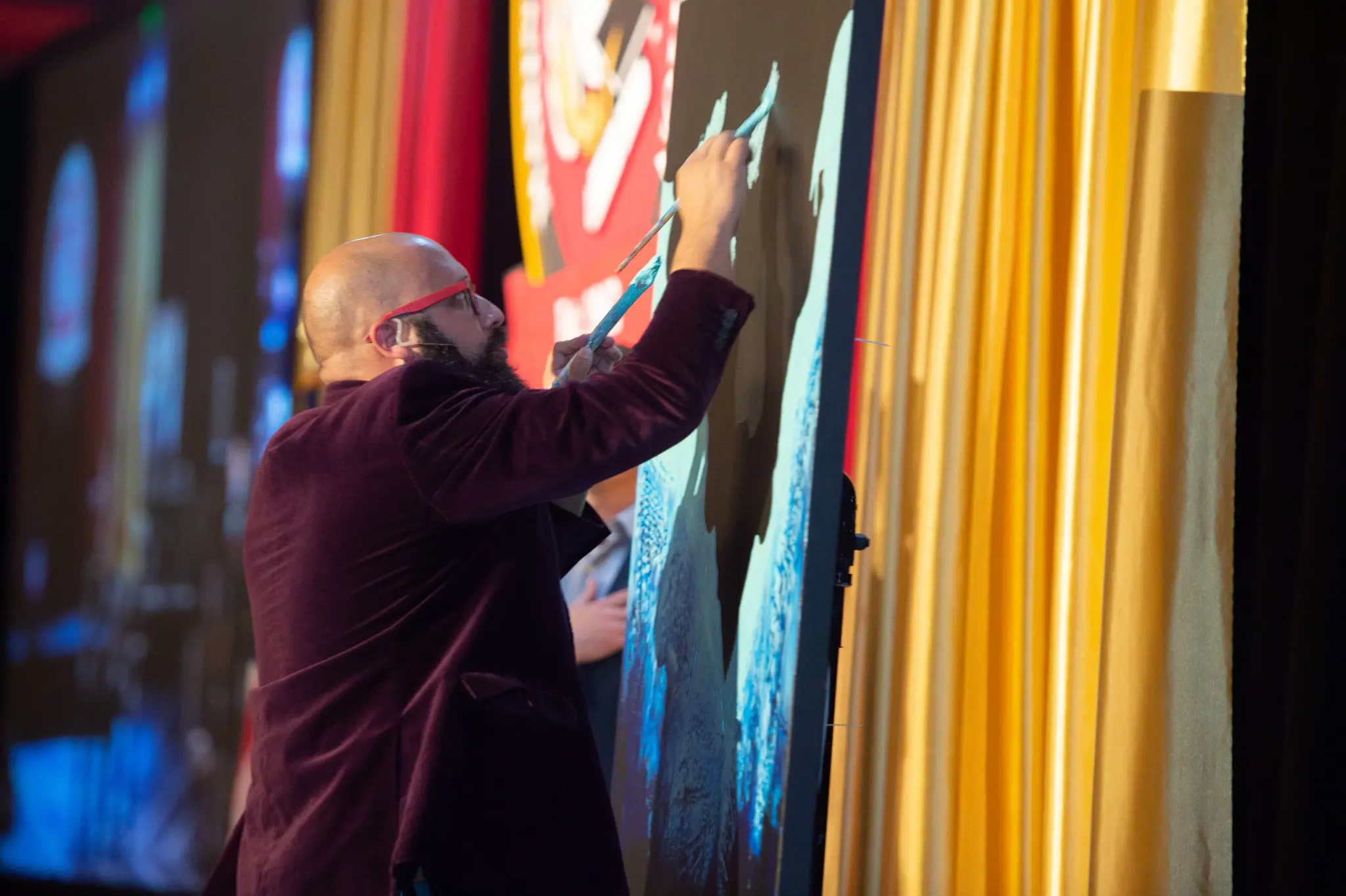 Joe Everton live painting (Photo by Wilson Parish)