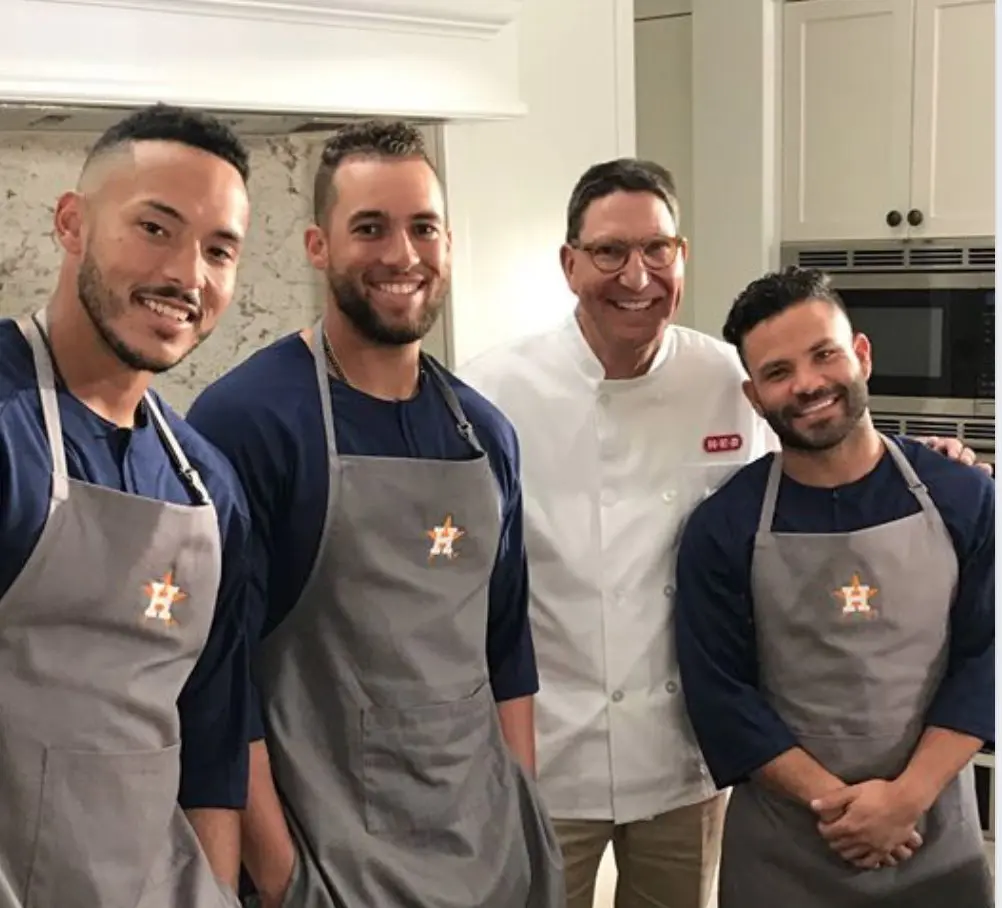 H-E-B ads have made BFFs of star Astros and H-E-B president  of grocery and drug stores  Scott McClelland (Facebook photo)