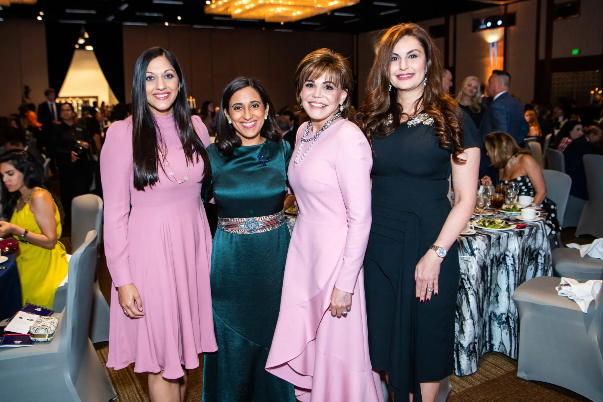 Sippi Khurana, Rania Mankarious, Hallie Vanderhider, Brigitte Kalai at the Crime Stoppers Gala at the Hyatt Regency (Photo by CatchlightGroup.com)