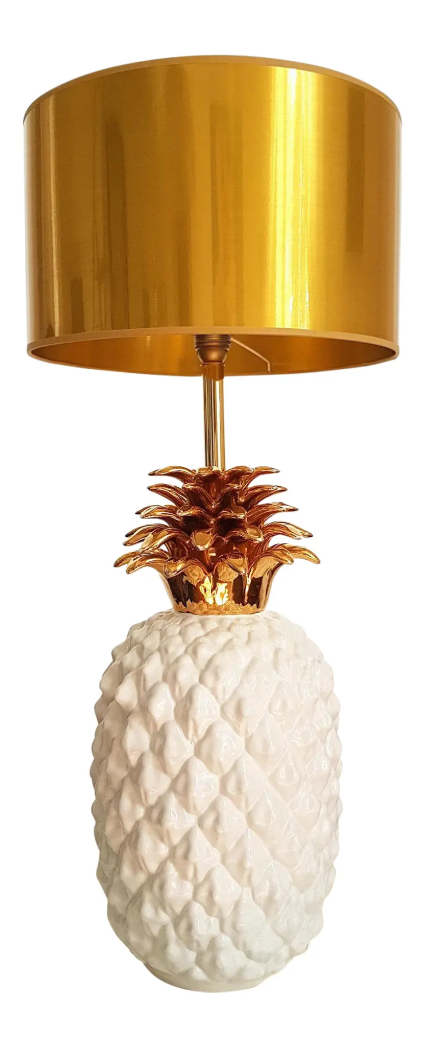 Large mid century modern pineapple ceramic lamp