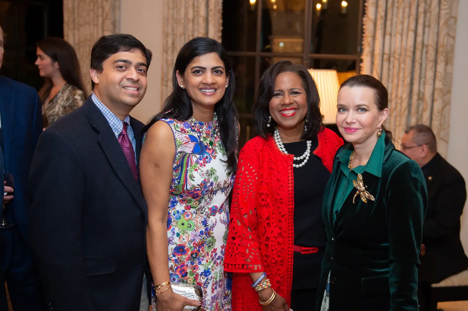 Drs. Vivek & Ishwaria Subbiah, Melanie Lawson, Ludmila Golovine (Photo by Wilson Parish)