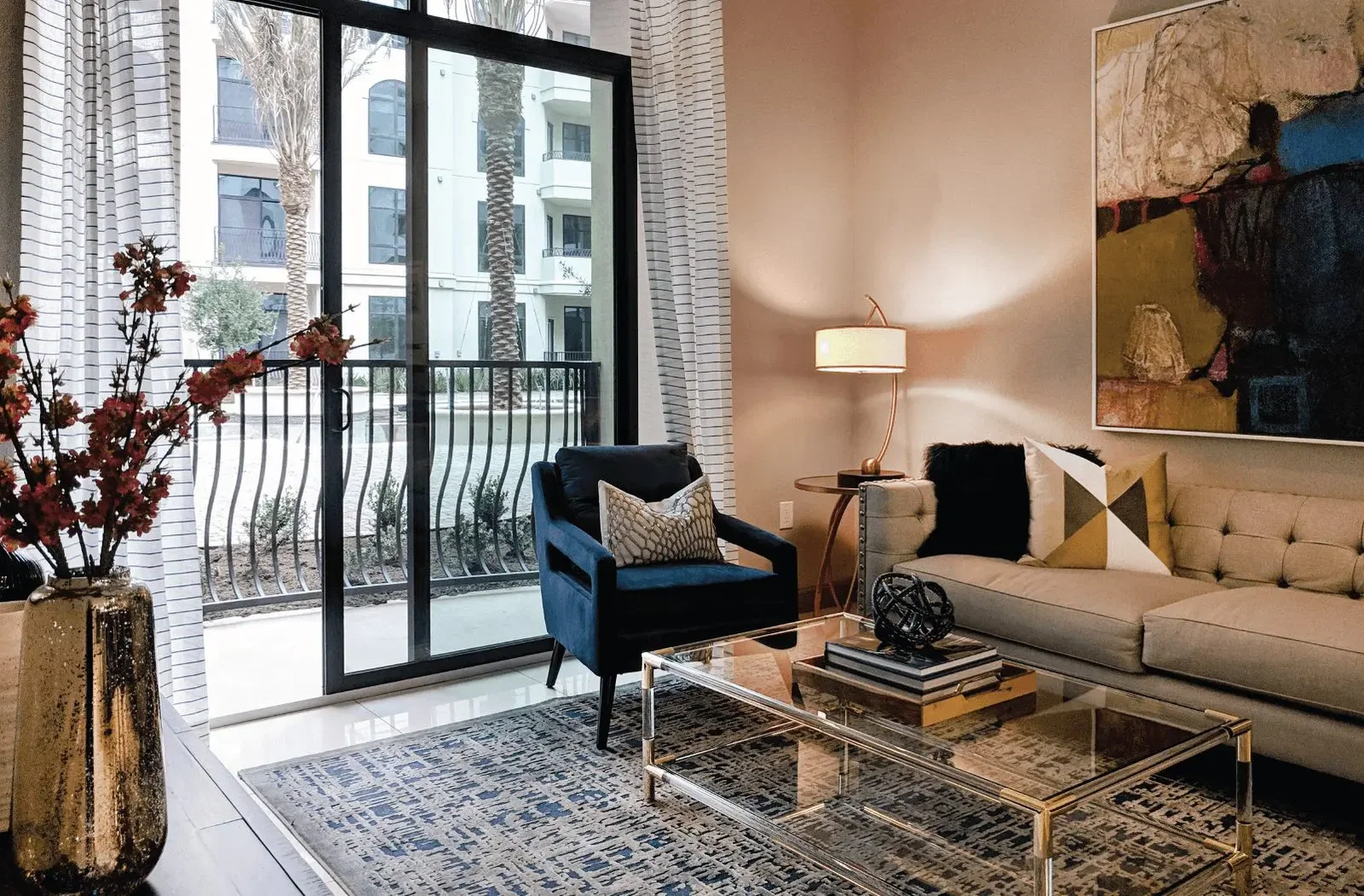 The living spaces are super-chic. 